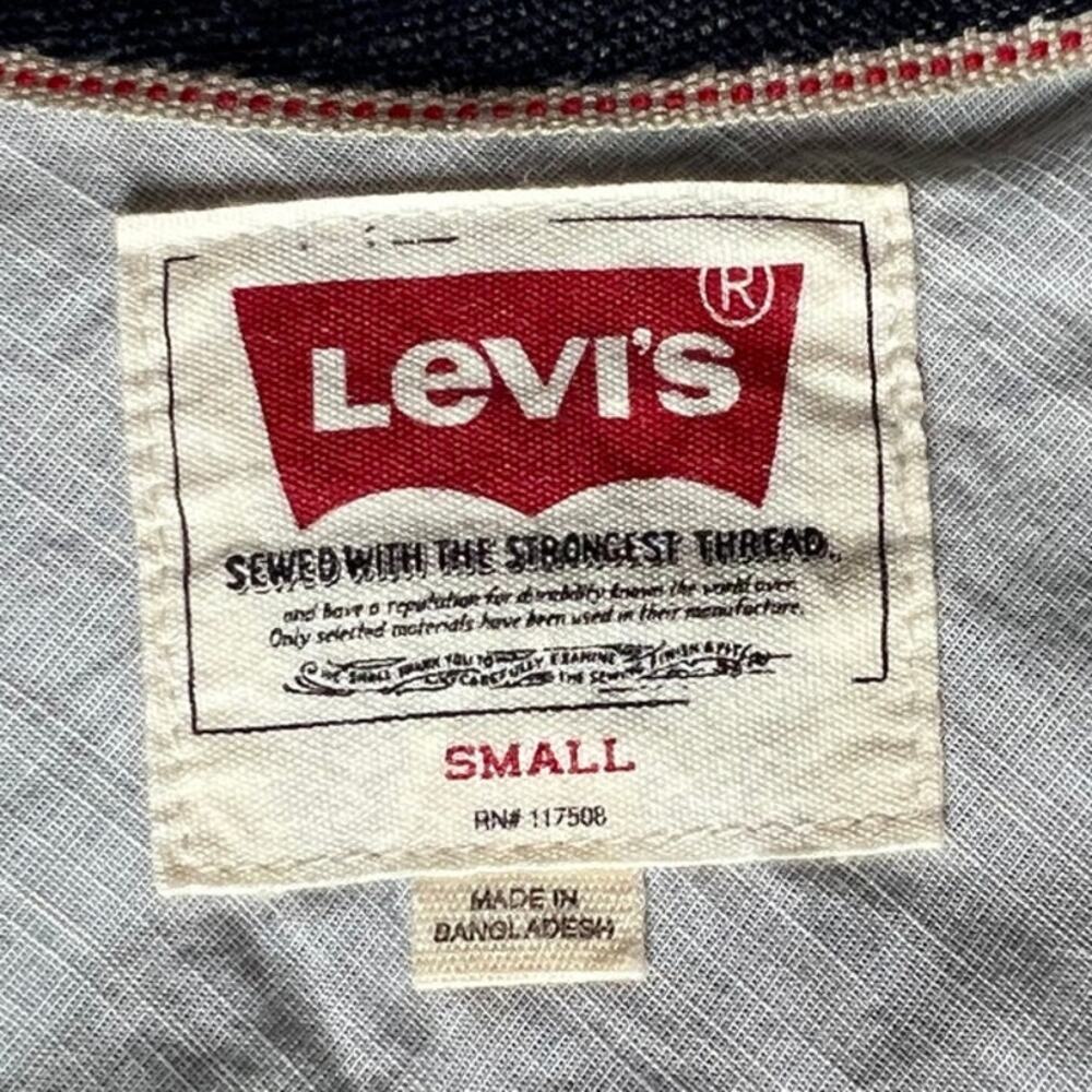 Levi's Neutral Retro button down Cotton half sleeves shirt special stitch Size-S - Picture 7 of 7